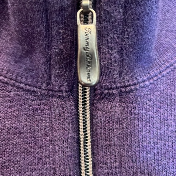 Tommy Bahama Purple & Gray Reversible Half-Zip Sweatshirt Size Large - Picture 2 of 8